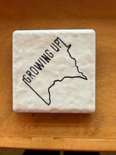 Load image into Gallery viewer, Growing up Minnesota logo'd Ceramic Coaster