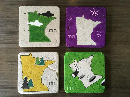 Minnesota Outdoors Coaster Set